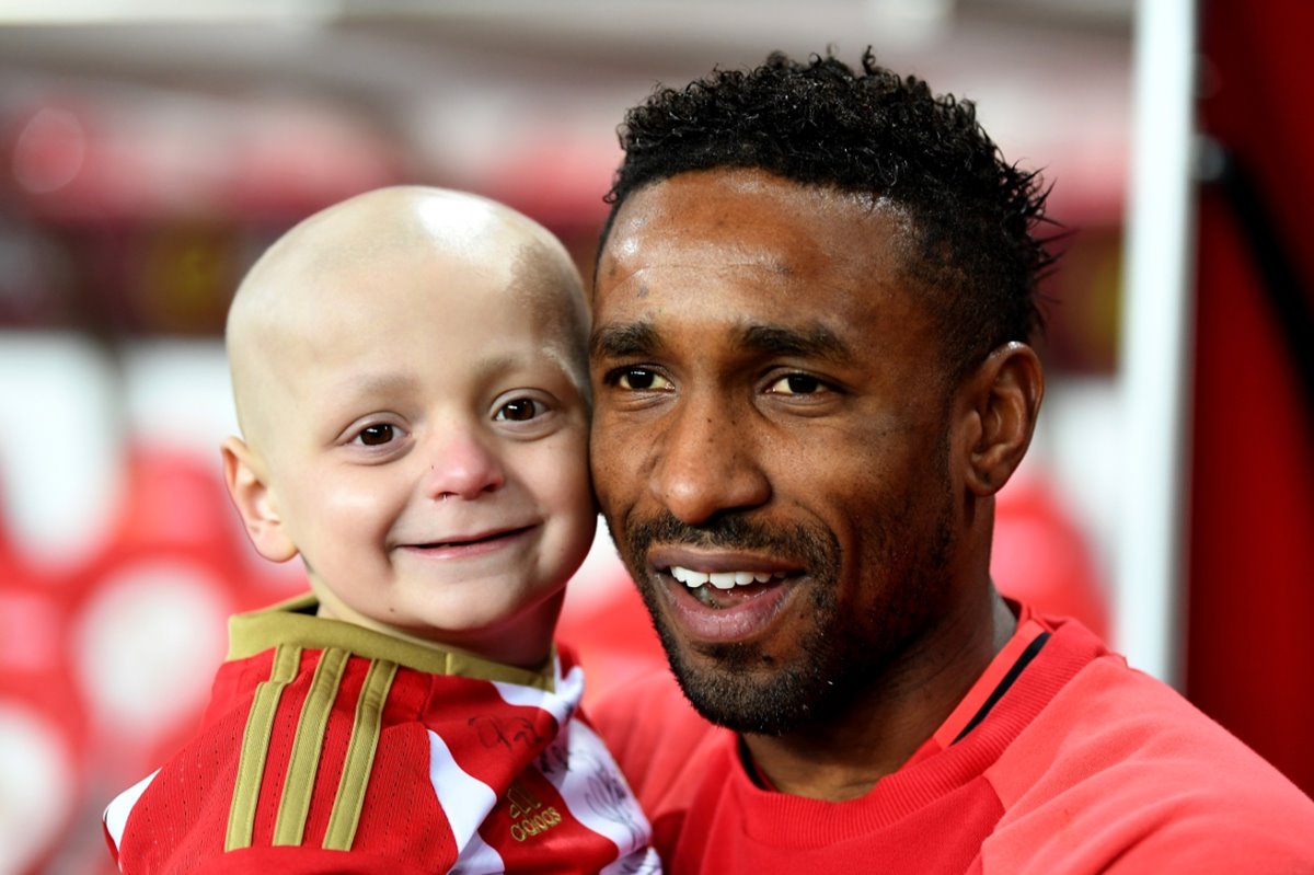 Bradley Lowery, LSM Nominee, with Jermain Defoe